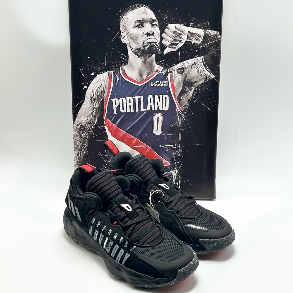 🏀⛹🏽⏰💵⚠️🔴⚫️⚪️adidas - Dame 7 Opponent Advisory Sneakers. - Picture 13 of 16